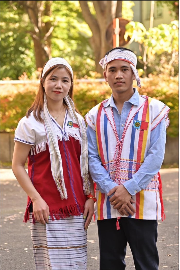 A Kayan couple sharing a moment in their village